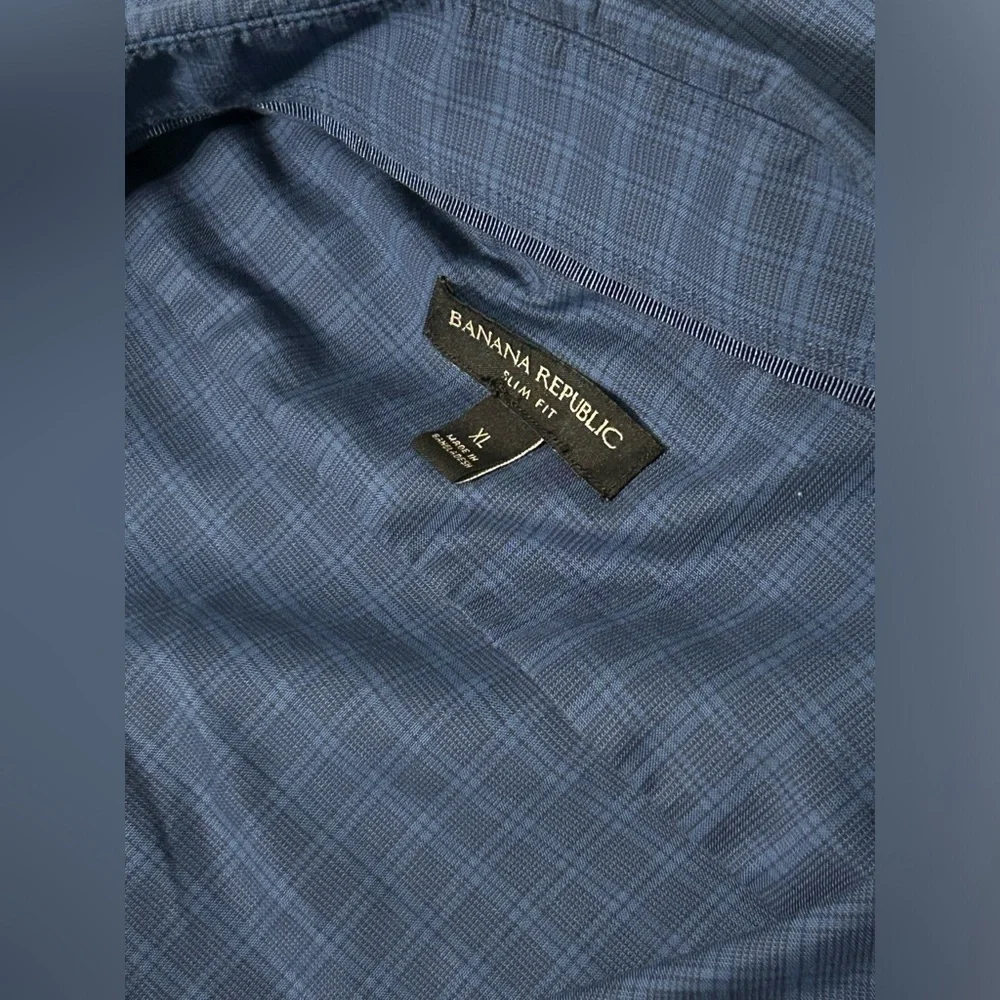 Banana Republic Blue Dress Shirt Slim Fit Size XL